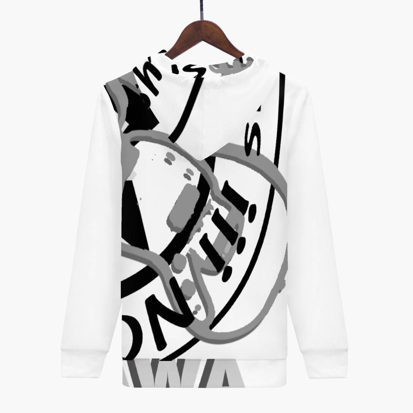 AC10M007 'ROCK ON' bio heren-hoodie met ritssluiting, exclusief Marco Akamawa ontwerp