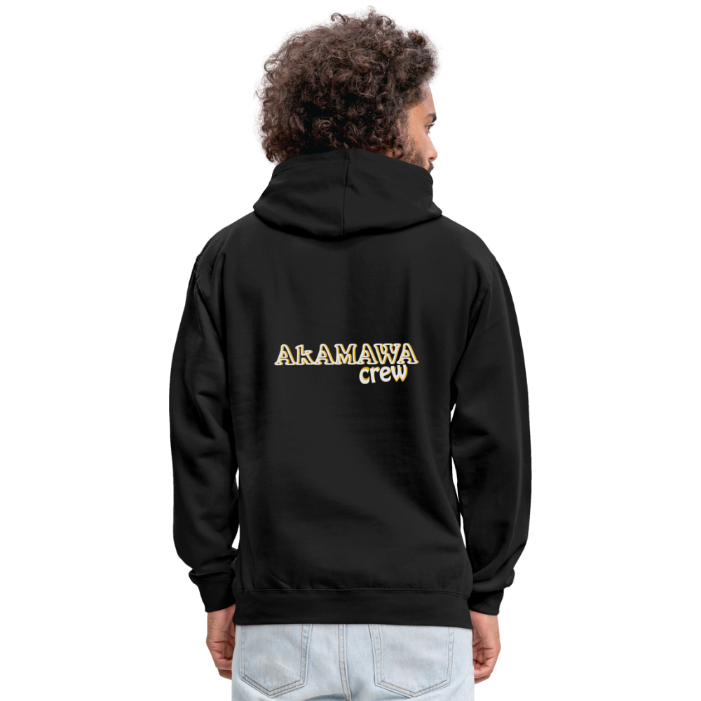 AC10U001 AkAMAWA Crew 'ROCK ON' Music-hoodie, contrast-colour unisex - black/red