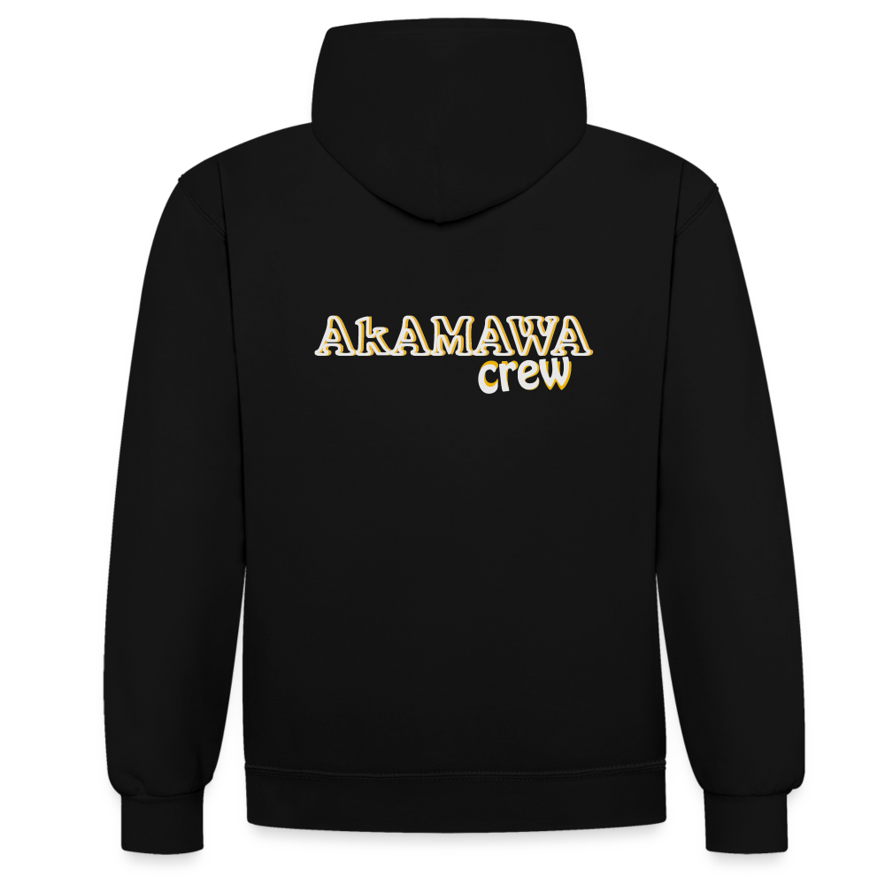 AC10U001 AkAMAWA Crew 'ROCK ON' Music-hoodie, contrast-colour unisex - black/red