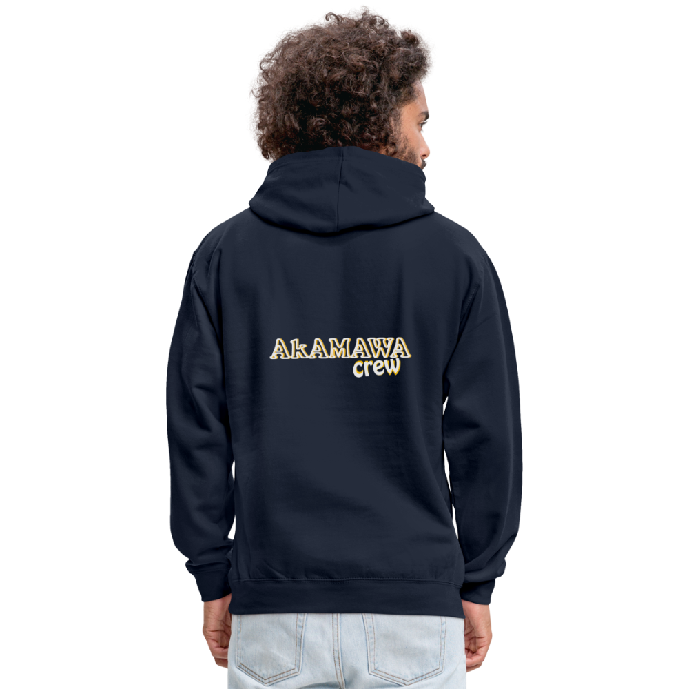 AC10U001 AkAMAWA Crew 'ROCK ON' Music-hoodie, contrast-colour unisex - navy/red