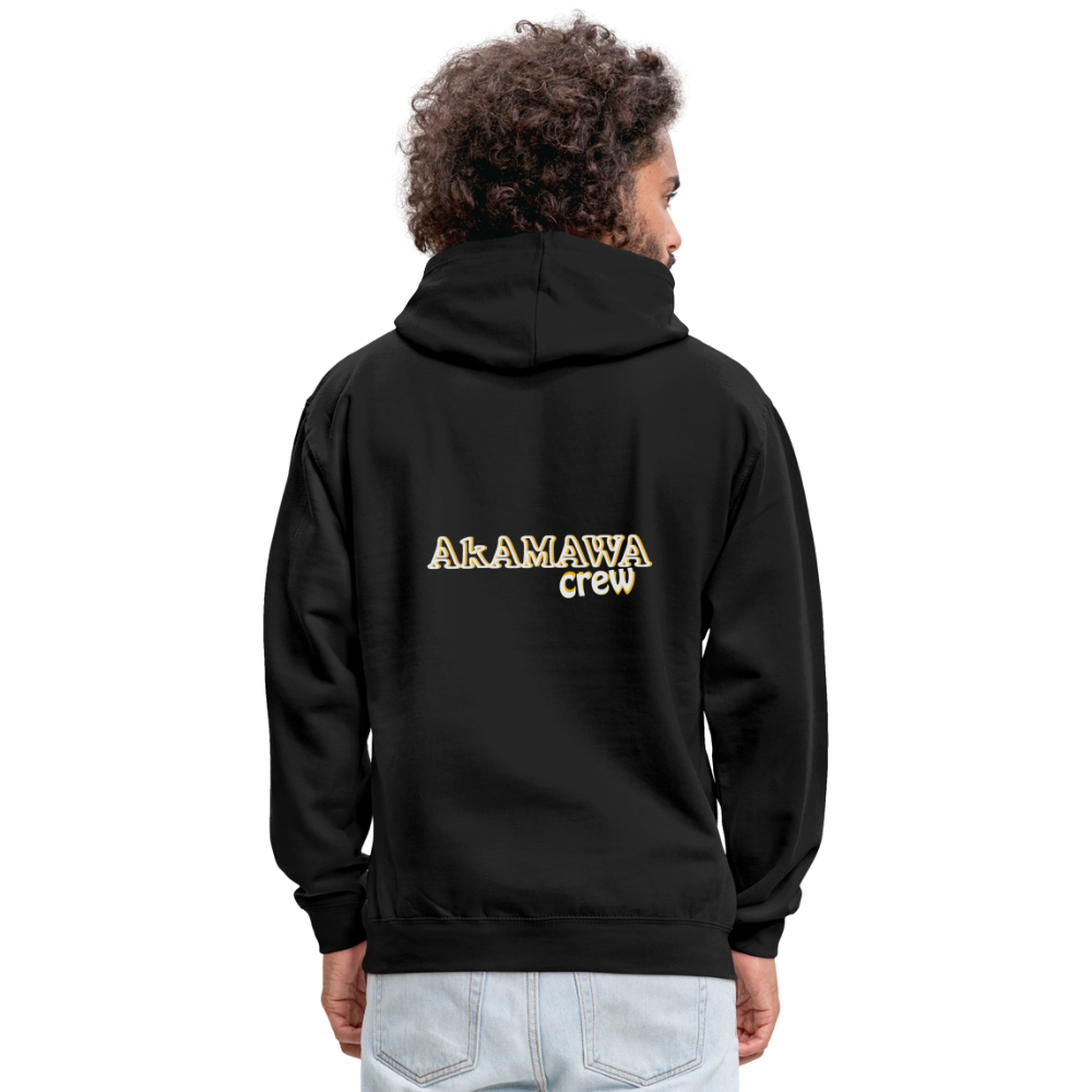 AC10U001 AkAMAWA Crew 'ROCK ON' Music-hoodie, contrast-colour unisex - black/heather grey