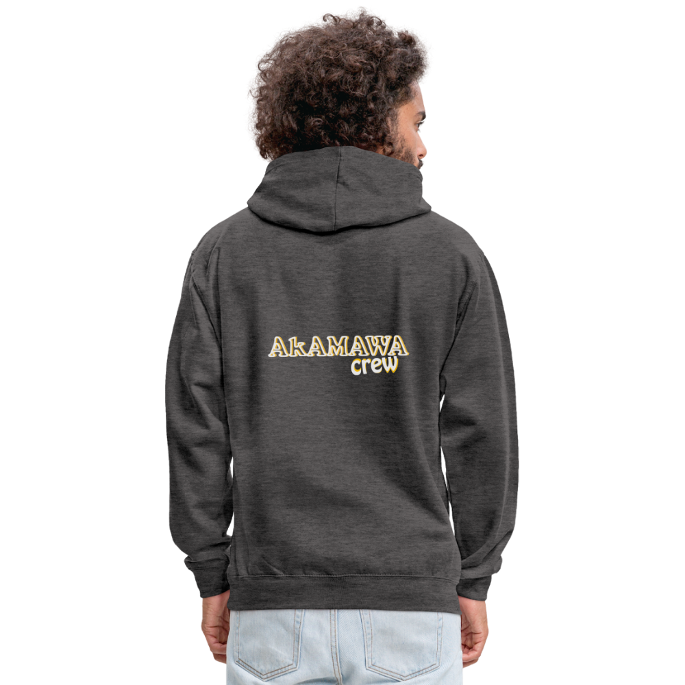 AC10U001 AkAMAWA Crew 'ROCK ON' Music-hoodie, contrast-colour unisex - charcoal/black