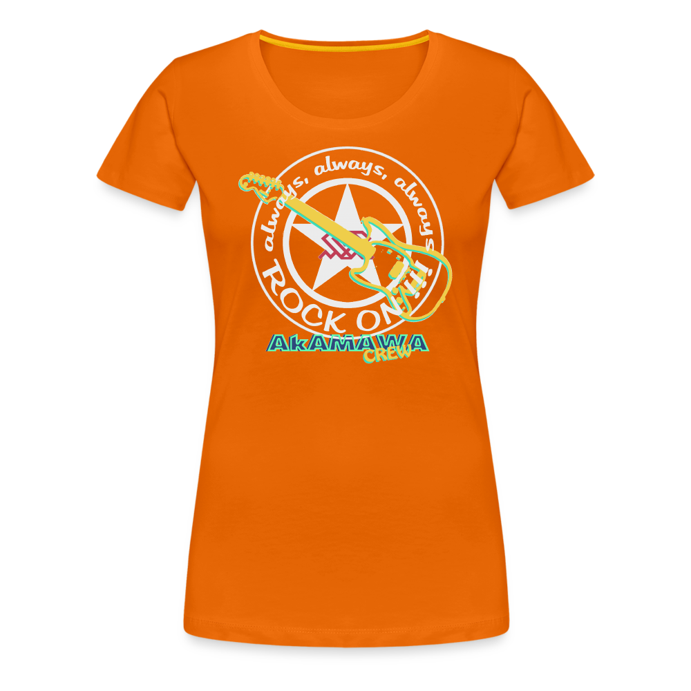 AC10W004 AkAMAWA Crew 'ROCK ON'  100% Organic TeeShirt, Ladies - orange