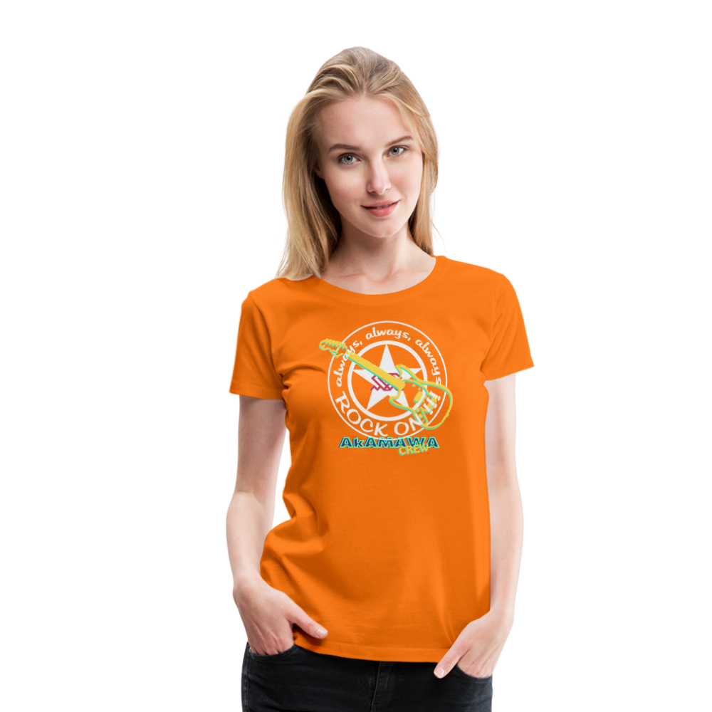 AC10W004 AkAMAWA Crew 'ROCK ON'  100% Organic TeeShirt, Ladies - orange