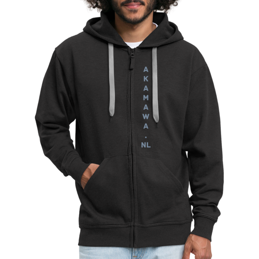 AC10M002 AkAMAWA Crew 'ROCK ON'  100% Organic Men's Hooded Jacket - black