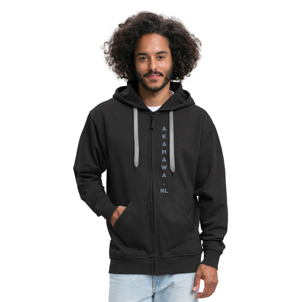 AC10M002 AkAMAWA Crew 'ROCK ON'  100% Organic Men's Hooded Jacket - black