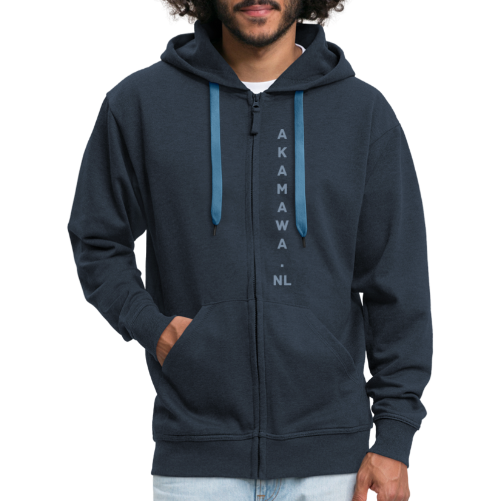 AC10M002 AkAMAWA Crew 'ROCK ON'  100% Organic Men's Hooded Jacket - navy