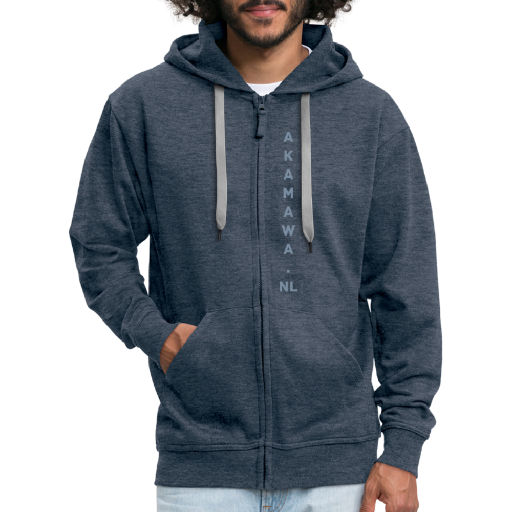 AC10M002 AkAMAWA Crew 'ROCK ON'  100% Organic Men's Hooded Jacket - heather denim