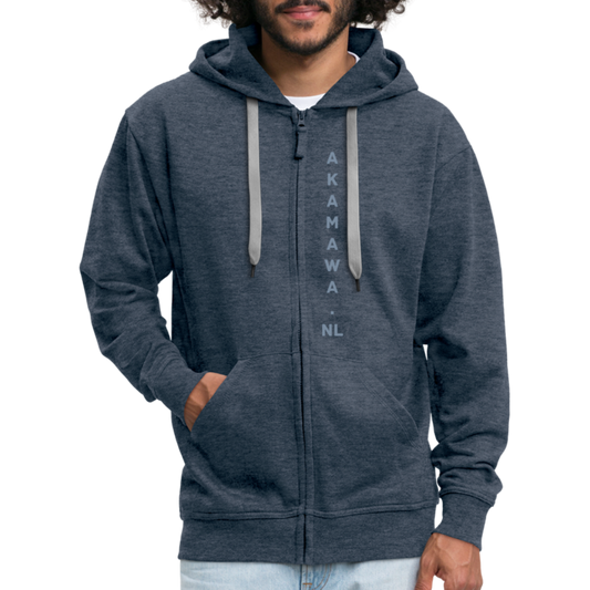 AC10M002 AkAMAWA Crew 'ROCK ON'  100% Organic Men's Hooded Jacket - heather denim