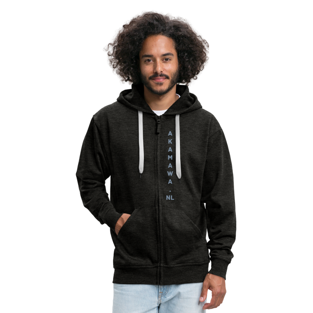 AC10M002 AkAMAWA Crew 'ROCK ON'  100% Organic Men's Hooded Jacket - charcoal grey