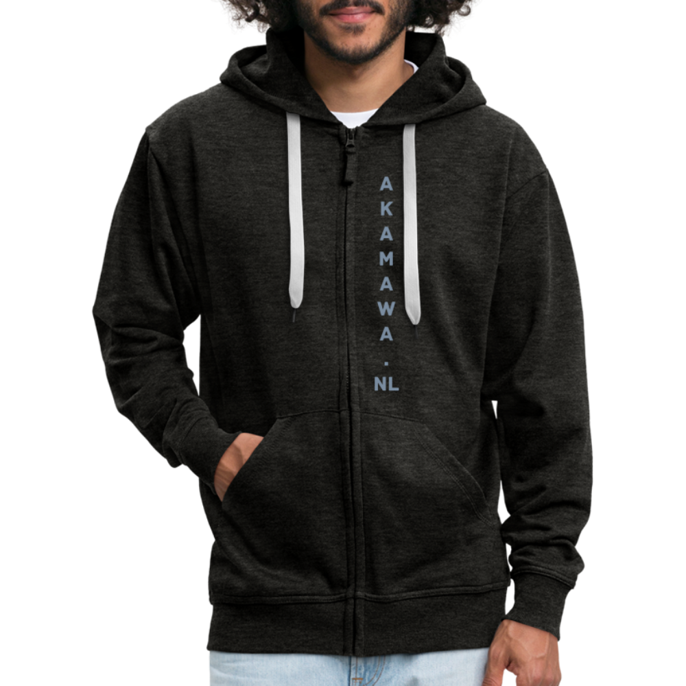 AC10M002 AkAMAWA Crew 'ROCK ON'  100% Organic Men's Hooded Jacket - charcoal grey