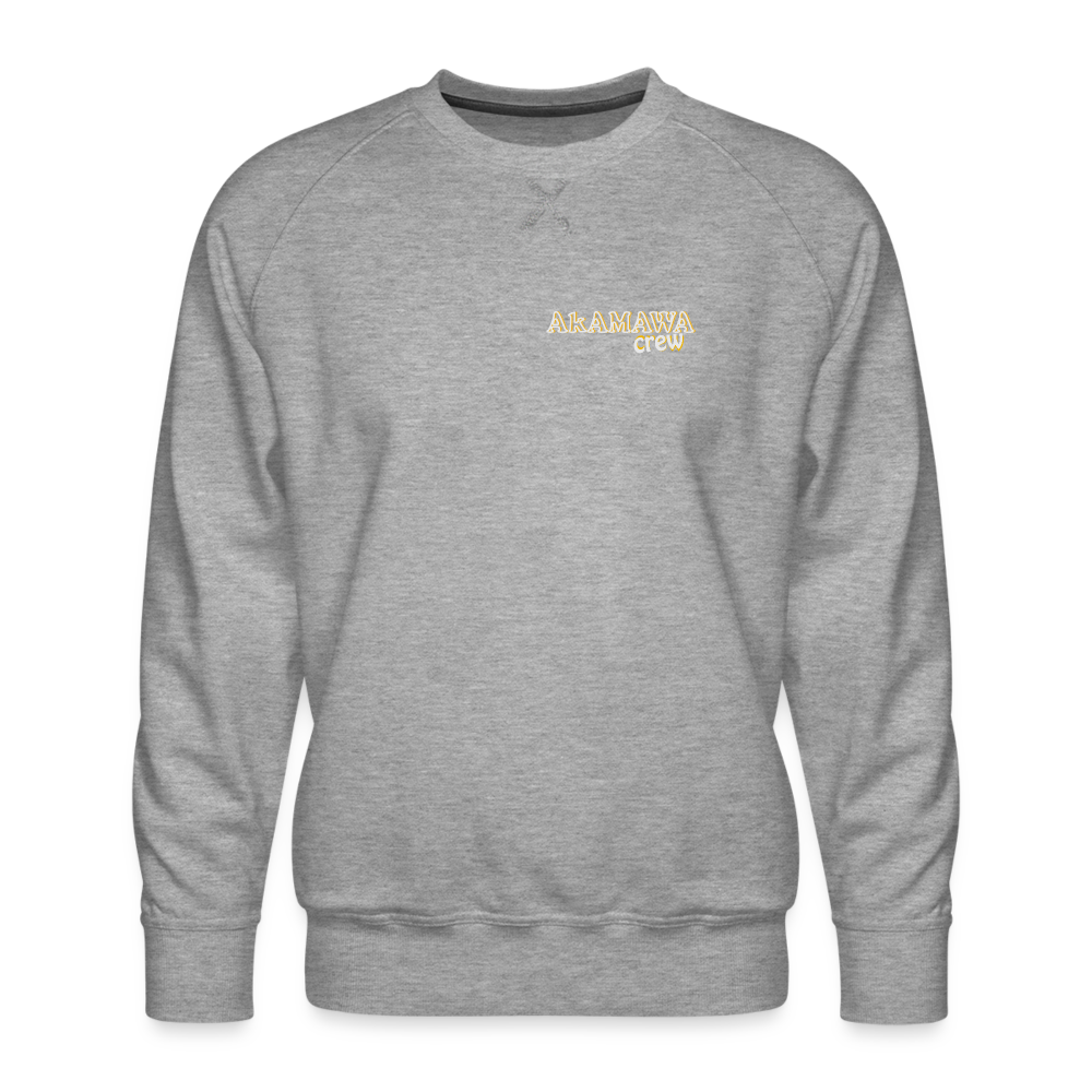 AC10M004 AkAMAWA Crew 'ROCK ON' Men’s ECOLO Sweatshirt - heather grey