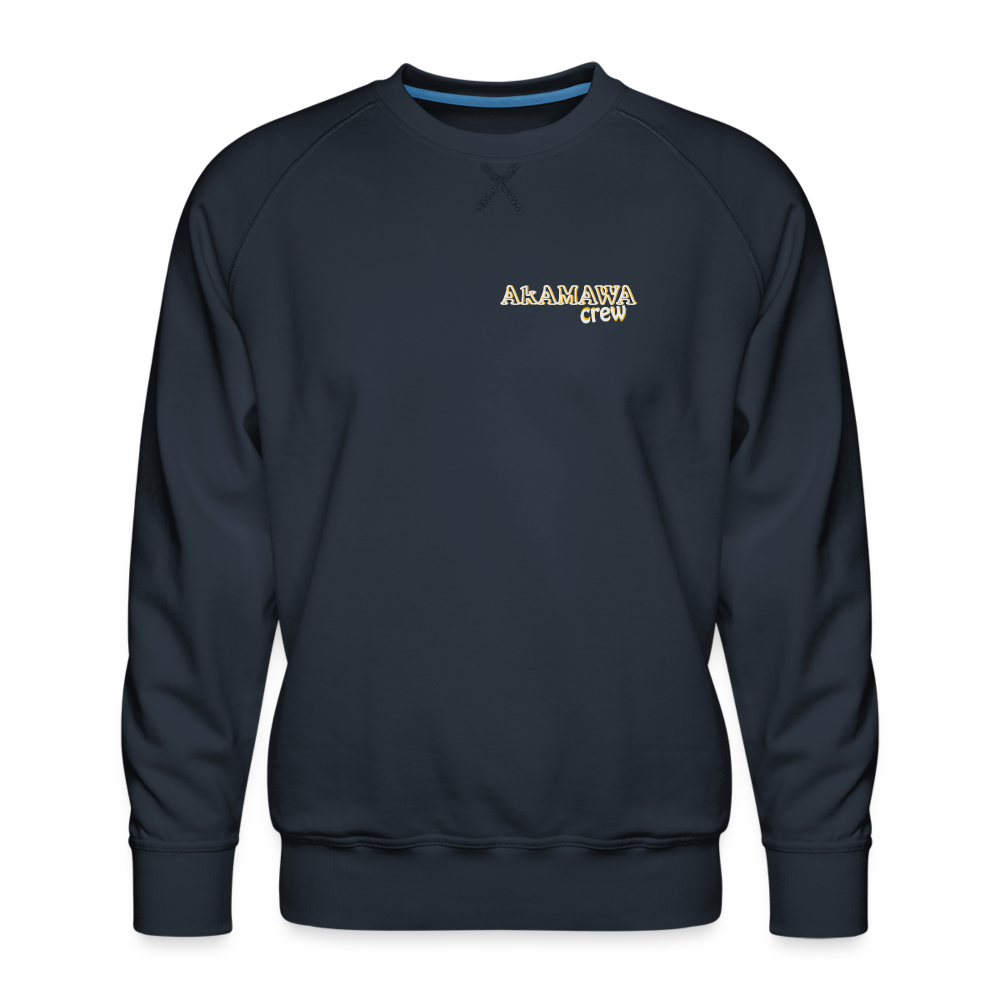 AC10M004 AkAMAWA Crew 'ROCK ON' Men’s ECOLO Sweatshirt - navy